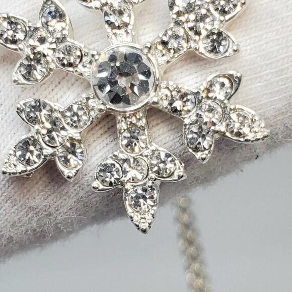 Disney Frozen Snowflake Rhinestone Necklace - Picture 4 of 11